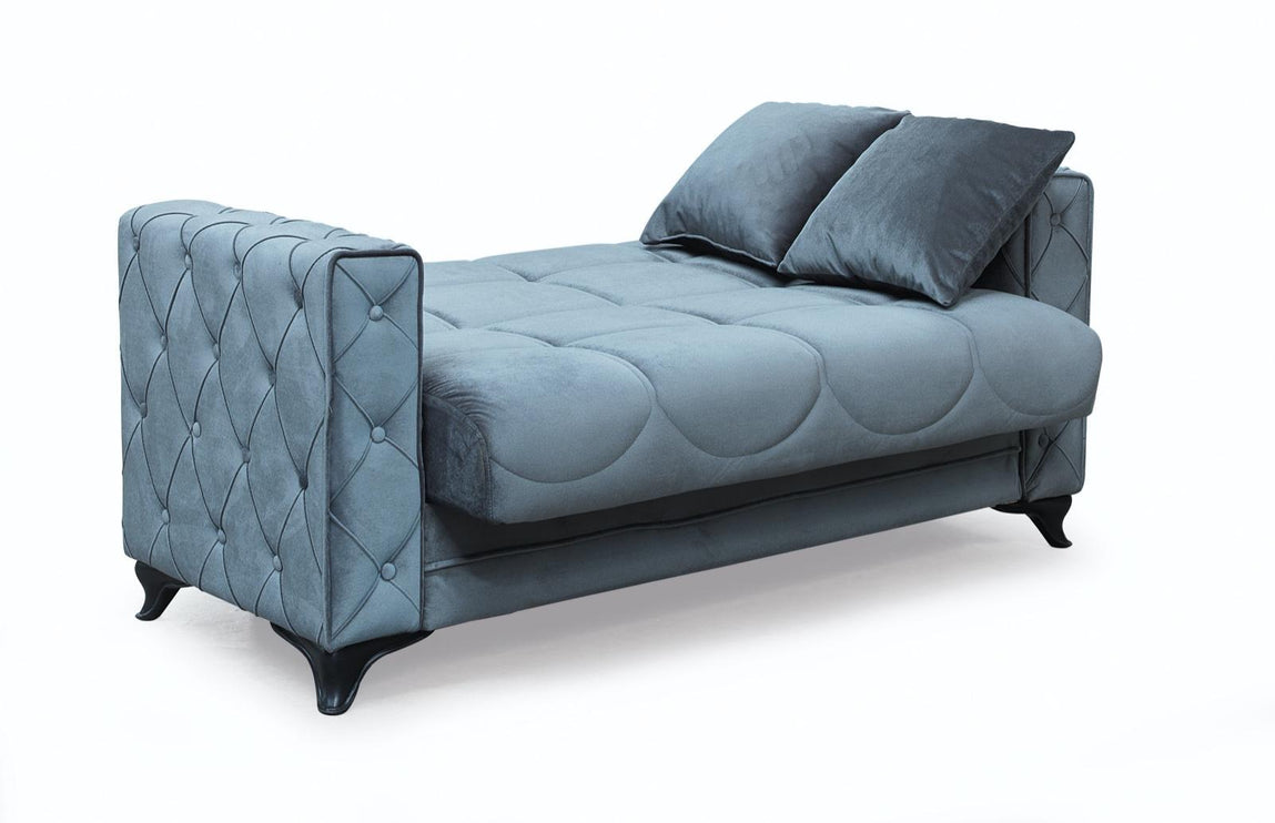 Dezza Grey Velvet  Sofa Bed