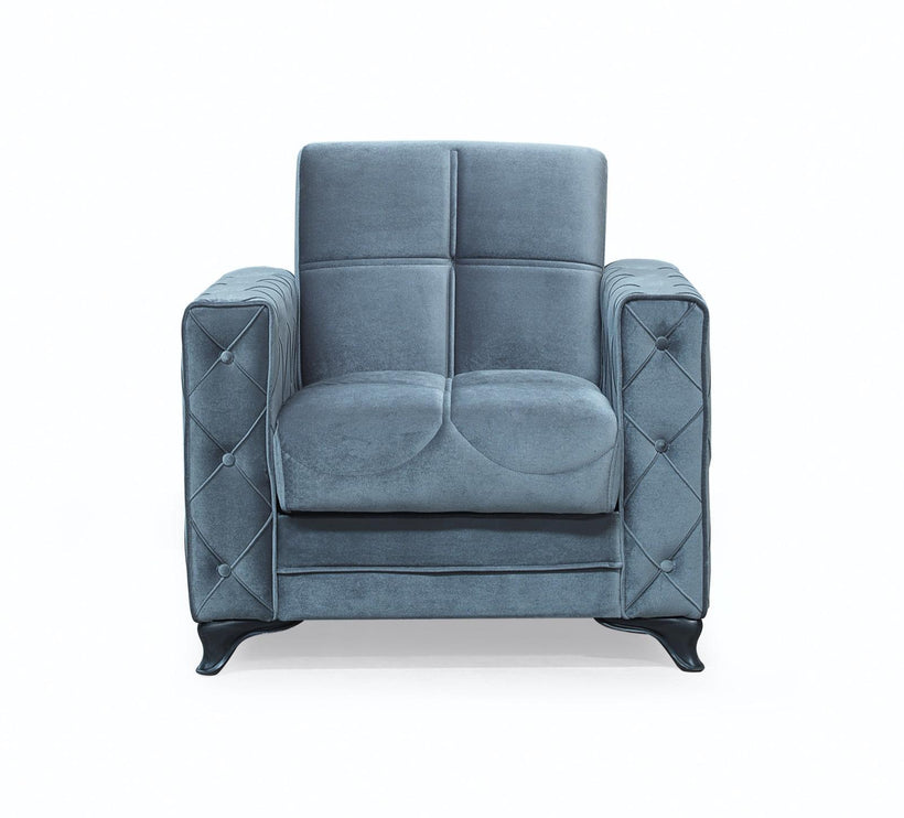 Dezza Grey Velvet  Sofa Bed
