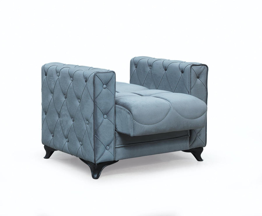 Dezza Grey Velvet  Sofa Bed