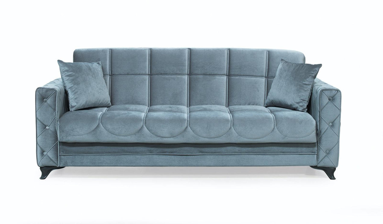Dezza Grey Velvet  Sofa Bed