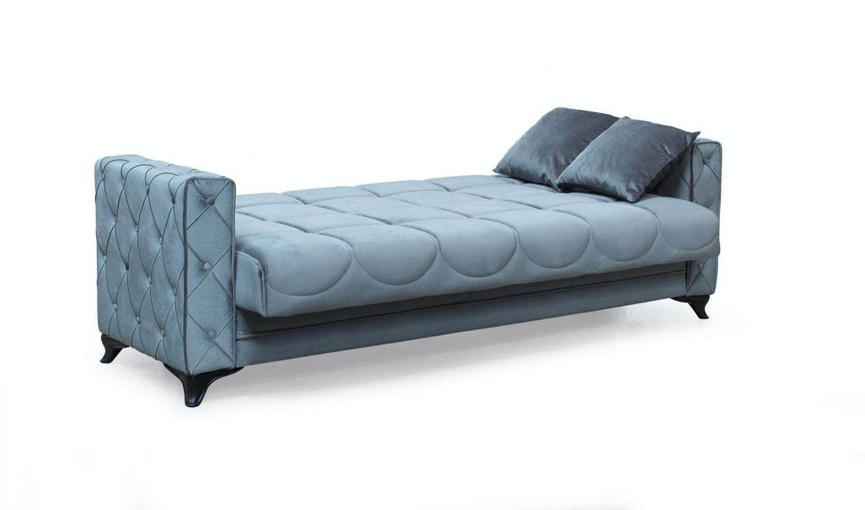 Dezza Grey Velvet  Sofa Bed