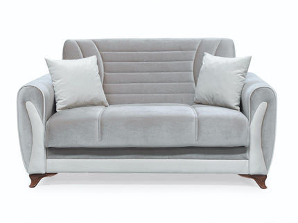 Seren Beige Velvet Sofa Bed