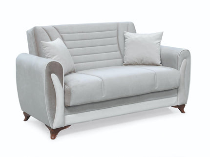 Seren Beige Velvet Sofa Bed