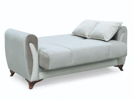 Seren Beige Velvet Sofa Bed
