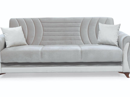 Seren Beige Velvet Sofa Bed