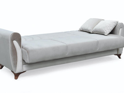 Seren Beige Velvet Sofa Bed