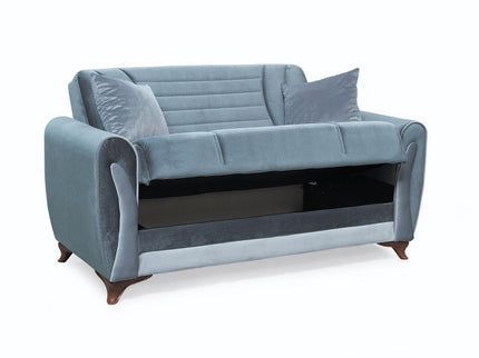 Seren Grey Velvet Sofa Bed