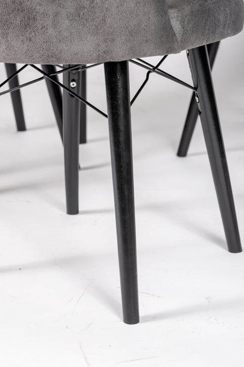 Mini Extendable Cosmos Dining Table With Four Chairs