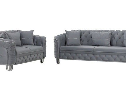 ALMERA Grey Velvet Living Room Furniture