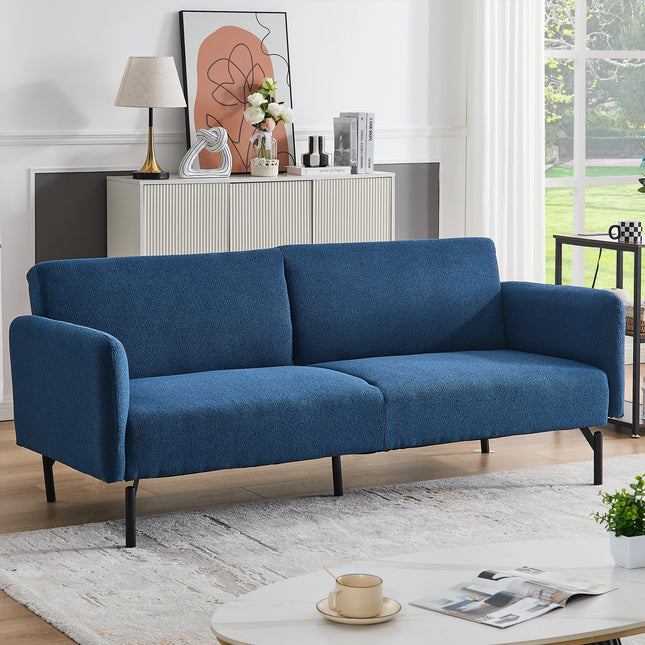 Oslo 3 Seater Navy Sofa Bed With Metal Frame