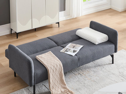 Oslo 3 Seater Dark Grey Sofa Bed With Metal Frame