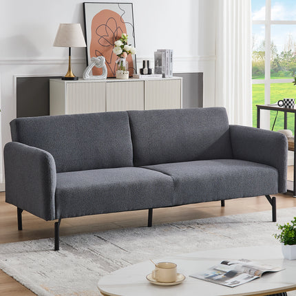 Oslo 3 Seater Dark Grey Sofa Bed With Metal Frame